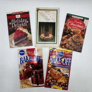 Vintage Pillsbury Duncan Hines Recipe Cookbook Booklets Lot of 5 Holiday 80s 90s